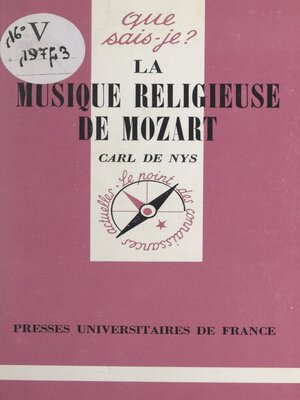 cover image of La musique religieuse de Mozart